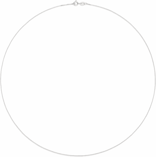 Sterling Silver Thin 0.8Mm Box Chain Necklace | Available in Yellow Gold or Silver | 16", 18", 20", 24", or 30" (Previously Amazon Collection) - Image 3