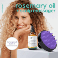 Organic Rosemary & Castor Hair Growth Oil + Scalp Massager Set – Hair Styling Oils for Dry, Itchy Scalp, Thickening & Hydration - Scalp Oil Products for Damaged Hair & Split Ends – 4.0 Oz - Image 2