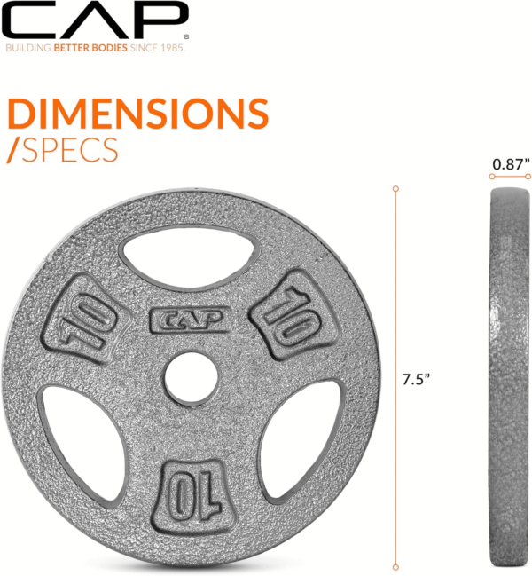 Standard 1-Inch Grip Weight Plates - Image 4