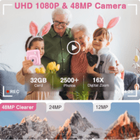 Kids Camera Instant Print, Dual-Lens 48MP Digital Camera for Christmas Birthday Gifts, 1080P Selfie Instant Cameras for Kids with 32GB Card, Instant Print Digital Camera for Girls Boys-Pink - Image 5