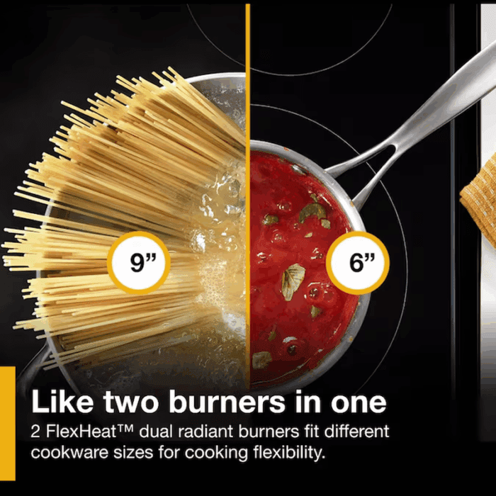 Flexible Cooktop 30-In Glass Top 4 Burners 5.3-Cu Ft Freestanding Electric Range ( Stainless Steel ) - Image 6