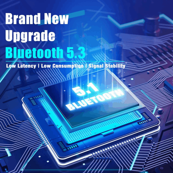 Bluetooth Headphones over Ear, 65H Playtime and 6 EQ Music Modes Wireless Headphones with Microphone, Hifi Stereo Foldable Lightweight Headset, Deep Bass for Home Office Cellphone PC Ect. - Image 7