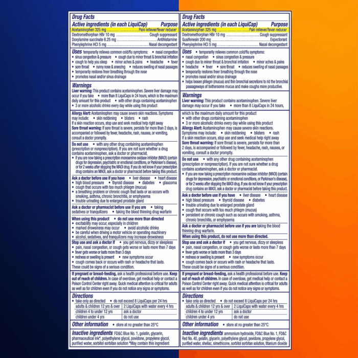 Dayquil Severe Cold, Flu & Congestion Medicine, Liquicaps, Maximum Strength Orange, 24 Count - Image 2