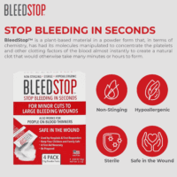 ™ First Aid Powder for Blood Clotting, Trauma Kit, Blood Thinner Patients, Camping Safety, and Survival Equipment for Moderate to Severe Bleeding Wounds or Nosebleeds 5 Pack 15G - Image 5