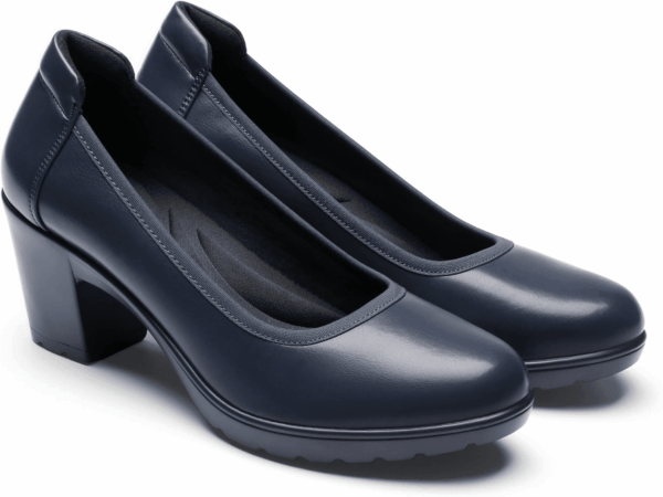 Women'S Chunky Closed Toe Low Block Heels Work Pumps Comfortable round Toe Dress Wedding Shoes - Image 8