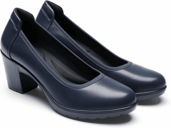 Women'S Chunky Closed Toe Low Block Heels Work Pumps Comfortable round Toe Dress Wedding Shoes - Image 8