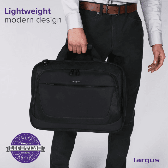 Citylite Laptop Briefcase Shoulder Messenger Bag for 15.6-Inch Laptop, Black (TBT053US) - Image 7