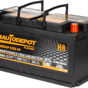 BCI Group 49 Car Battery, 12V 95Ah Size H8 Automotive Battery Premium Maintenance Free AGM Batteries, 900CCA, 160RC
