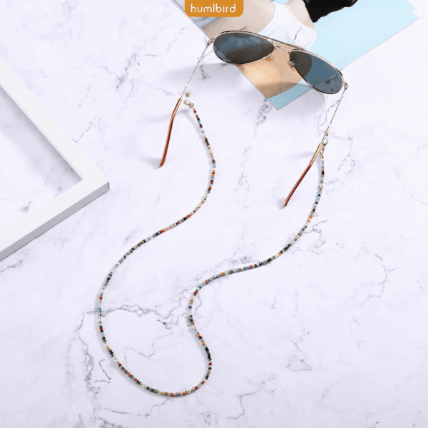 Mask Lanyard Eyeglasses Chain Healing Crystal Beaded Sunglasses Chains with Pearl for Women - Image 5