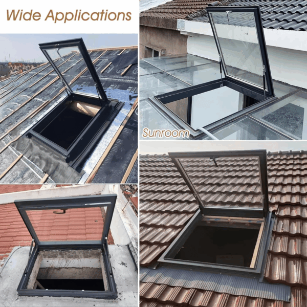 Hand Skylight, Clear Roof Window for Shed, Rooftent, Basement, Garage, Sun Room and Outdoor Attic Entry, Underground Well Lighting Door, Custom Size,Lxw 26X16In/65X40Cm - Image 7