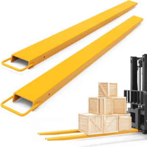 4.5In Width Forklift Extensions Fits for 4" Wide Forks, Heavy Duty Pallet Fork Extension, 72In Length, 1 Pair, Yellow
