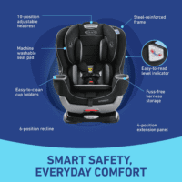 Extend2Fit Convertible Car Seat, Rear-Facing and Forward-Facing, Extended Rear-Facing Seat Option, Redmond, Ideal for Newborns, Infants, and Toddlers - Image 6