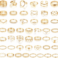 Gold Knuckle Rings Set for Women Stackable Joint Finger Midi Rings Dainty Cubic Crystal Zirconia Simple Hollow Twist Cute Rings Pack Jewelry Gift