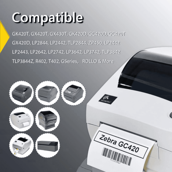 - 3" X 2" (76 Mm X 51 Mm) Multipurpose & Shipping Labels Compatible with Zebra & Rollo Label Printer,Premium Adhesive & Perforated [10 Rolls, 7500 Labels] - Image 3