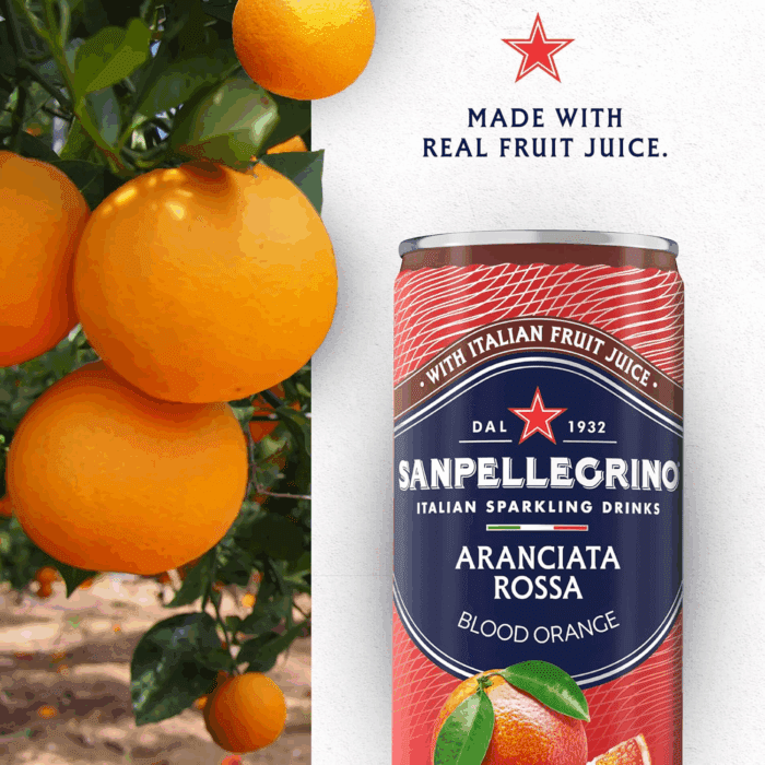 Sanpellegrino Italian Sparkling Drink Aranciata Rossa, Sparkling Orange and Blood Orange Beverage, 11.15 Fl Oz (Pack of 24) - Image 4