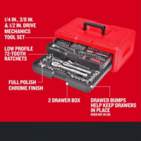 Mechanics Tool Set, 256-Piece Hand Tool and Socket Set with 2-Drawer Tool Box (CMMT45256) - Image 3