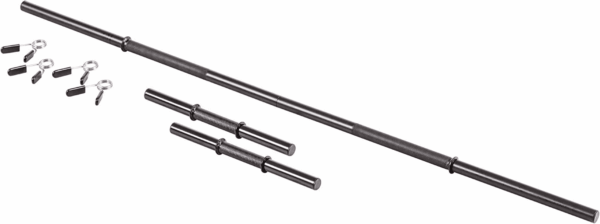 105 Pound Barbell Weight Set for Home Gym| Adjustable Weight Set with Two Dumbbell Bars and Full 6 Ft Bar, Black - Image 7