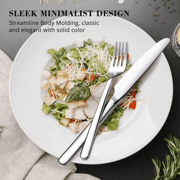 Silverware Set, 20 Piece Flatware Cutlery Set for 4, 18/10 Stainless Steel Silverware Mirror Polished Dishwasher Safe for Home, Restaurant, Wedding, Party(Silver, 20 Pieces for 4) - Image 3