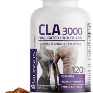 CLA 3000 Extra High Potency Supports Healthy Weight Management Lean Muscle Mass Non-Stimulating Conjugated Linoleic Acid 120 Softgels