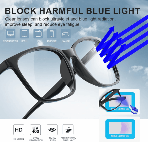 Blue Light Glasses for Women Blue Light Blocking Glasses Men Computer Gaming Blue Screen Glasses Mens Blue Light Blocker Glasses - Image 3
