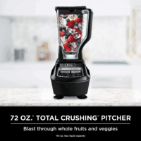 Blender, Mega Kitchen System, 1500W, 4 Functions for Smoothies, Processing, Dough, Drinks & More, with 72 Blender Pitcher, 64 Processor Bowl, 2 Nutri Cups + Lids, Black, BL770 - Image 2