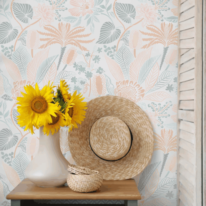 Allover Floral Wall Stencils 12X12Inch Large Plants Flowers Stencil for Wall Decor Reusable Flower Stencils for Painting Walls Floors Wood Furniture - Image 3