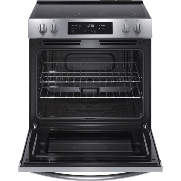 30-In Glass Top 5 Burners 5.3-Cu Ft Slide-In Electric Range Stainless Steel ) - Image 2