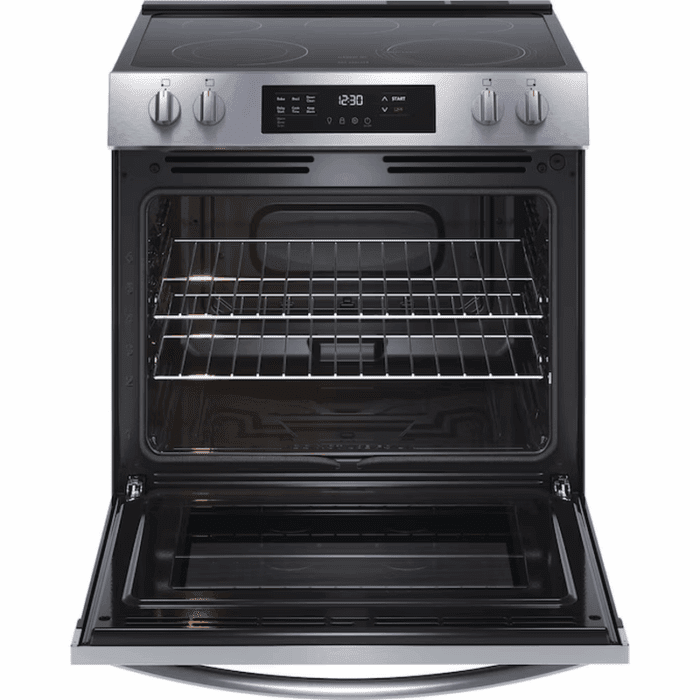 30-In Glass Top 5 Burners 5.3-Cu Ft Slide-In Electric Range Stainless Steel ) - Image 2