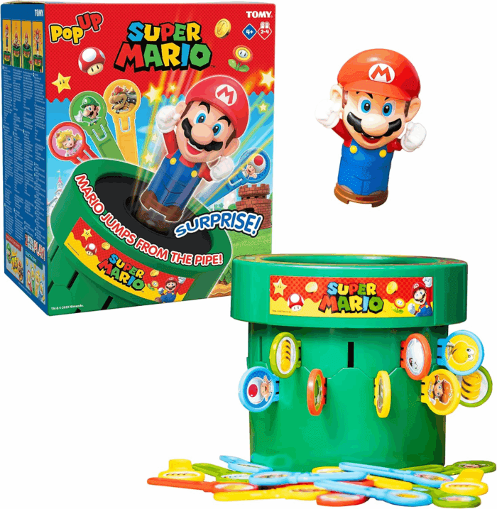 Pop up Super Mario Board Game - Family and Preschool Kids Games for Family Game Night - Kids Activities and Super Mario Toys - Girls and Boys Games - 2-4 Players - Ages 4 Years and Up