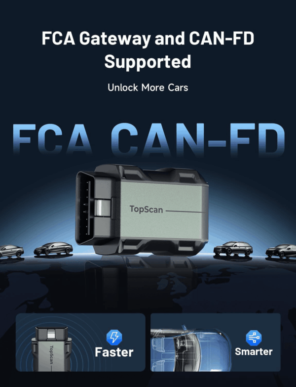 Topscan Lite OBD2 Scanner Bluetooth, Bi-Directional Scanner Wireless All System Diagnostic Tool for Ios & Android, FCA Autoauth, 8+ Hot Reset, Repair Guides, Car Code Reader, Performance Test - Image 8