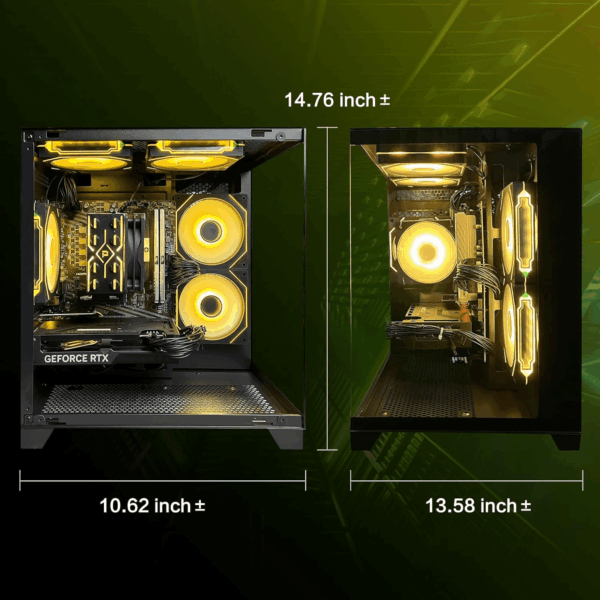 Gaming PC Desktop,Prebuilt Gaming Computer With,Amd Ryzen 7 5700X 3.4Ghz,Rtx4060 8GB GDDR6,32GB DDR4 RAM 3200Mhz,1Tb NVME SSD,ARGB Cooling Fan,Supply Wifi Support - Image 2