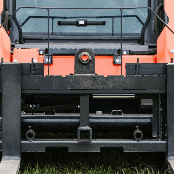 Standard Series Pallet Fork Frame, 48" Pallet Fork Blades, Quick Tach Connection for Skid Steers, Tractors, Rated 4,000 LB, Conus 2 Hay Spear Sleeves Included, 2" Receiver Hitch - Image 4