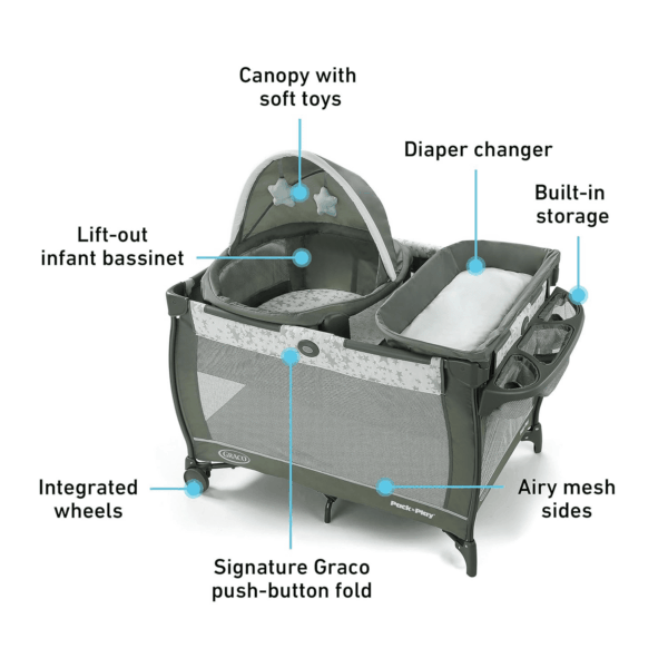 Pack 'N Play Travel Dome Playard | Includes Travel Bassinet - Image 6