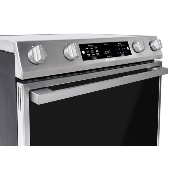 30-In Glass Top 5 Burners 5.8-Cu Ft Air Fry Convection Oven Slide-In Electric Range Stainless Steel ) - Image 18