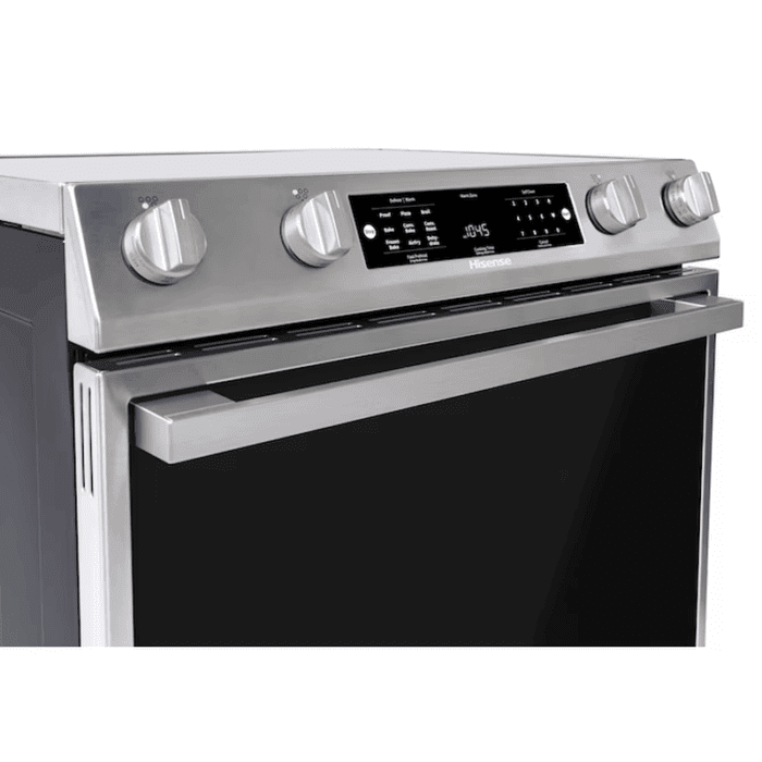 30-In Glass Top 5 Burners 5.8-Cu Ft Air Fry Convection Oven Slide-In Electric Range Stainless Steel ) - Image 18