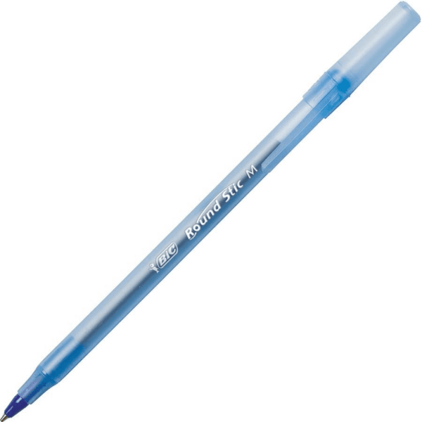round Stic Xtra Life Ballpoint Pens, Medium Point (1.0Mm), Blue, Flexible round Barrel for Writing Comfort, 60-Count - Image 4