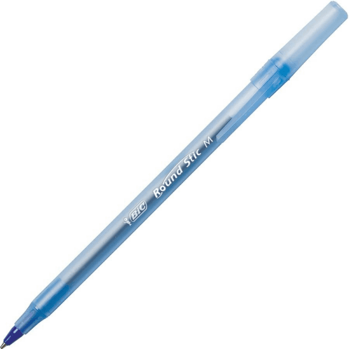round Stic Xtra Life Ballpoint Pens, Medium Point (1.0Mm), Blue, Flexible round Barrel for Writing Comfort, 60-Count - Image 4
