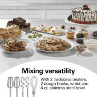 Classic Stand and Hand Mixer, 4 Quarts, 6 Speeds with Quickburst, Bowl Rest, 290 Watts Peak Power, Red (64654) - Image 3
