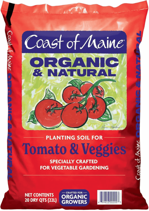Organic & Natural Planting Soil for Vegetables & Tomatoes - Premium Planting Soil W/Composted Manure, Sphagnum Peat Moss for Multi Use Ground & Containers - Enhanced Drainage (20 Qt)