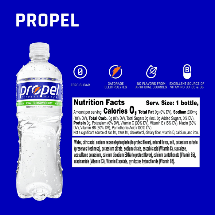 , Kiwi Strawberry, Zero Calorie Sports Drinking Water with Electrolytes and Vitamins C&E, 16.9 Fl Oz (Pack of 12) - Packaging May Vary - Image 3