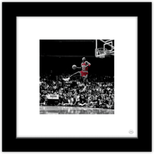 Gallery Pops Michael Jordan - Flight Progression Sequence 4 Wall Art Wall Poster, 12" X 12", Black Frame Version