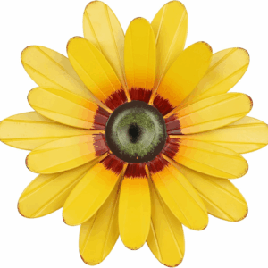Sunflower Garden Decor, 11'' Metal Flower Wall Decor, Yard Hanging Wall Art Decorations for Kitchen, Bathroom, Living Room, Spring Boho Art for Indoor Outdoor