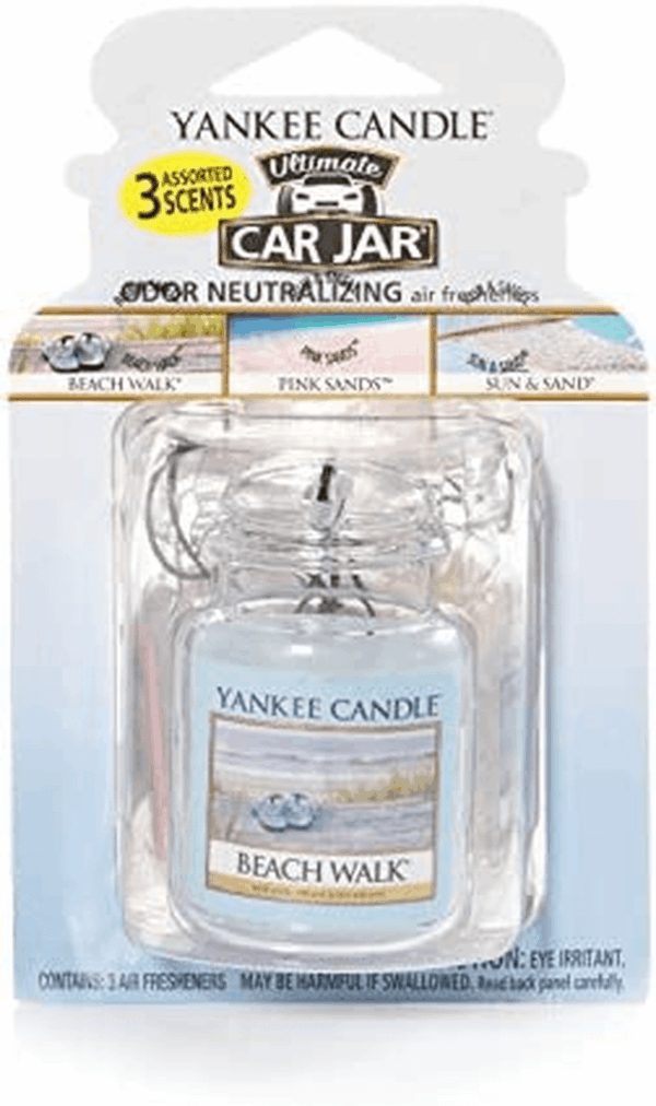 Hanging Car Jar® Ultimate 3-Pack Air Fresheners, Neutralizes Odors up to 30 Days, Includes: Beach Walk, Pink Sands, and Sun and Sand (Pack of 3) - Image 2