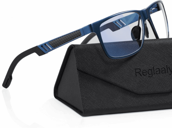 Blue-Light-Blocking-Glasses Men/Women Gaming Glasses Computer Screen Eyeglasses Metal Frame
