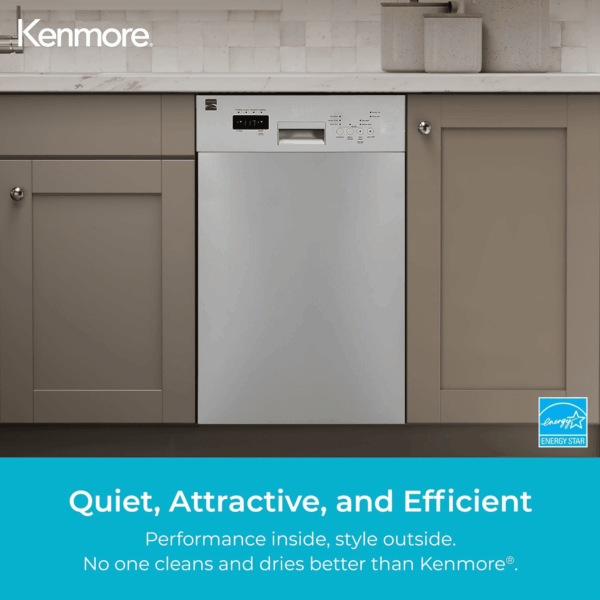 18" Built-In Stainless Steel Tub Dishwasher with Easyflex 3Rd Rack, Smartwash, Ultrawash Plus, Turbodry, Morespace Adjustable Rack, Energy Star Certified, Fingerprint Resistant Stainless Steel - Image 3