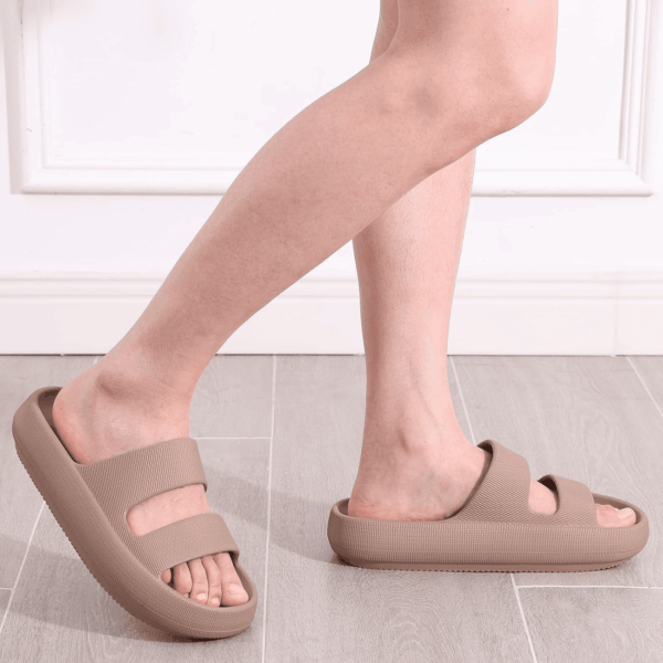 Orthopedic Slide Sandals for Women with Arch Support Pillow Soft Recovery Slip on Sandals Lightweight Summer Cloud Slippers for Plantar Fasciitis - Image 2