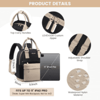 Mini Backpack for Women Stylish Waterproof Backpack Purse with USB Port, Cute Daypack for College Travel Party - Image 4