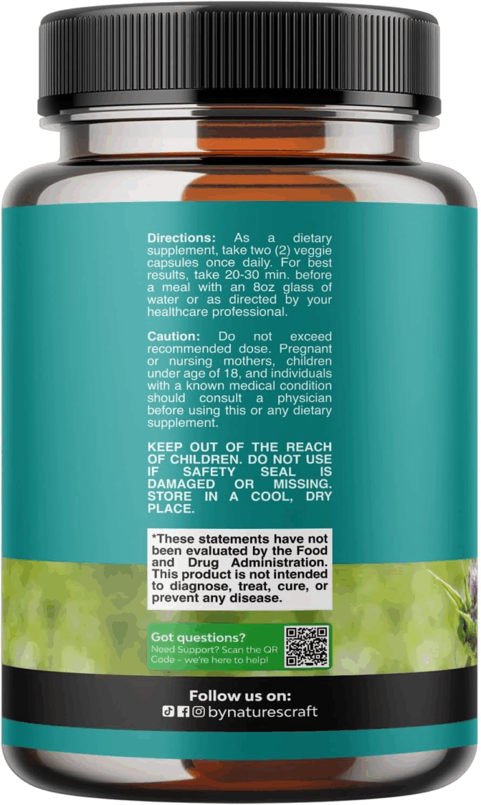 Liver Cleanse Detox & Repair 70 Capsules - Herbal Liver Support Milk Thistle Supplement - Silymarin Milk Thistle Supplements with Dandelion Root, Choline, Beetroot & Artichoke Extract - Image 2