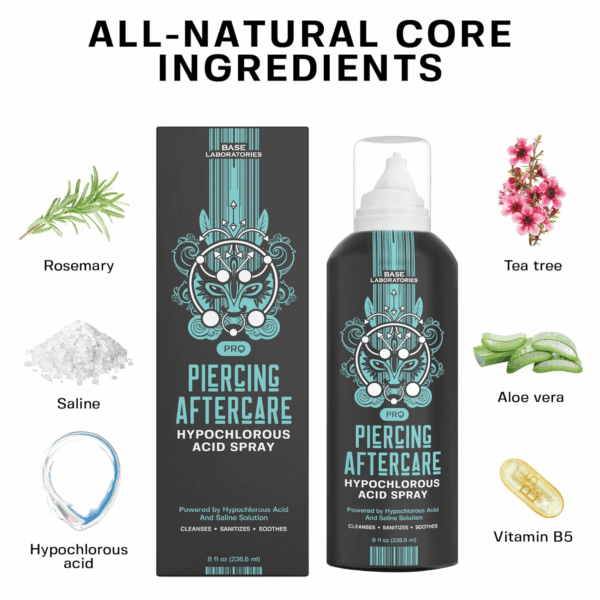 Hypochlorous Acid Spray 8Oz | Piercing Aftercare Healing Solution for Piercings, Bumps, Keloids & Wounds - Nose, Ears, Belly - Image 3