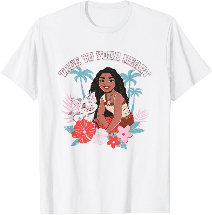 Moana 2 True to Your Heart Pua Moana Tropical Logo T-Shirt